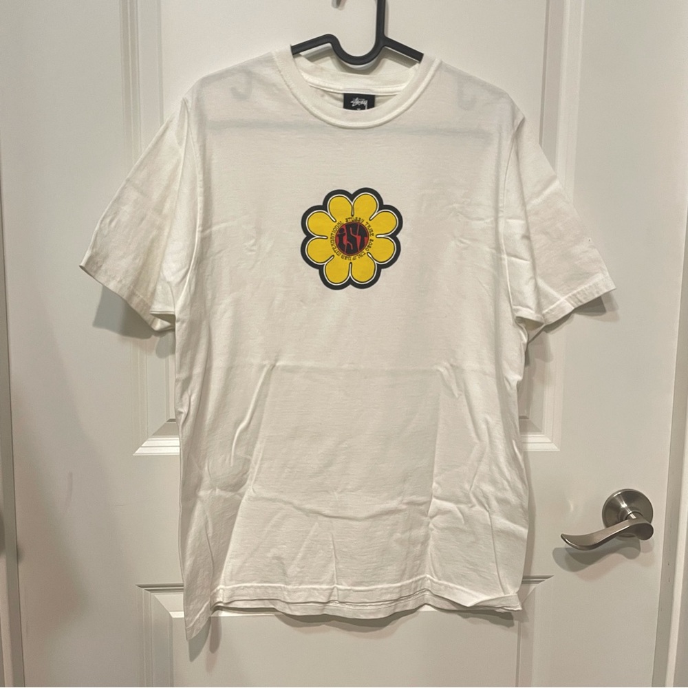 Stussy sunflower graphic white tee unisex medium